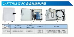 FTTH12芯PC合金光缆分线箱